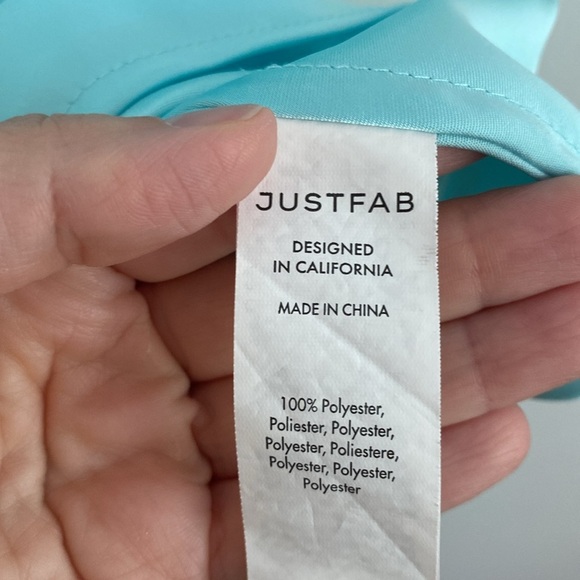 Light Blue Satin Camisole with Lace Trim - Picture 6 of 6